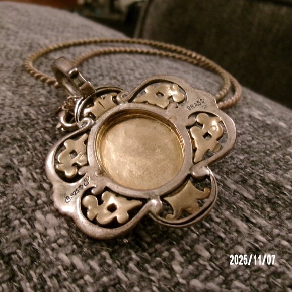 Carolyn Pollack Relios 925 Sterling & Brass 2" Labradorite Pendant 28g & Chain - Picture 10 of 12